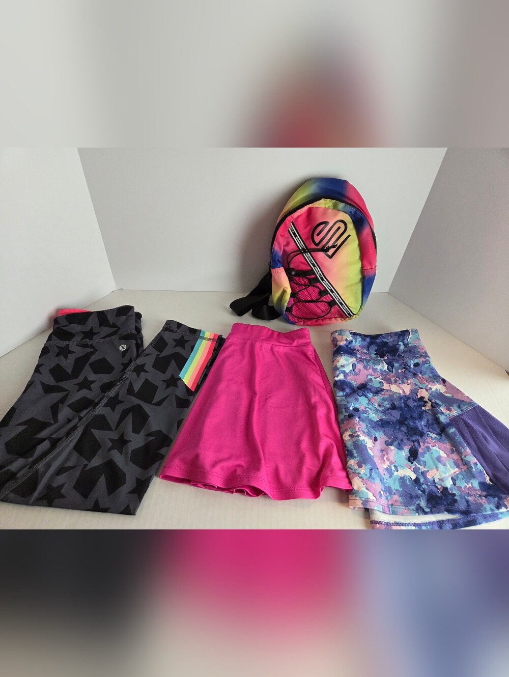 Girl's Activewear Bundle And Mini Cross Body Gym Bag